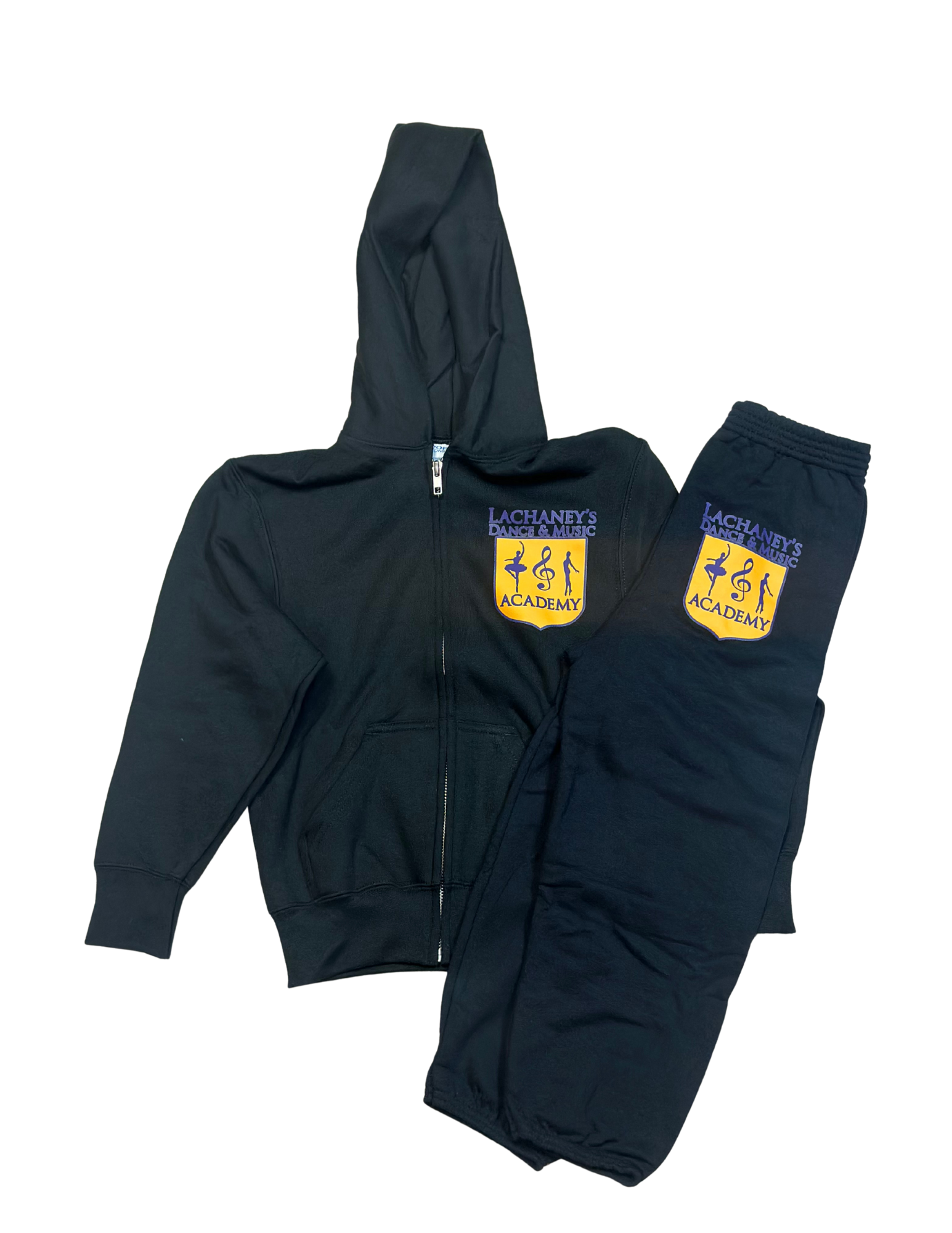 Black Zip-Up Warm Up Suit