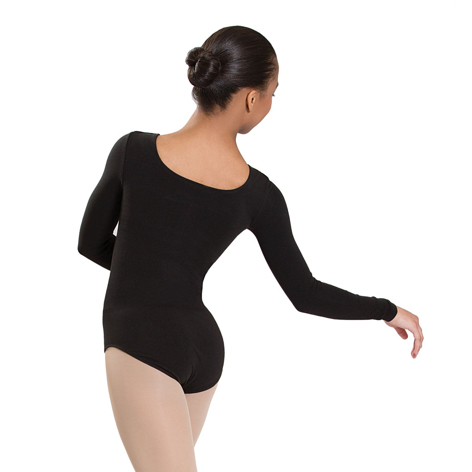 Seamless Long Sleeve Scoop Neck Leotard